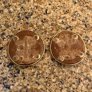 Two Tory Burch gold medal insignia pieces in perfect condition